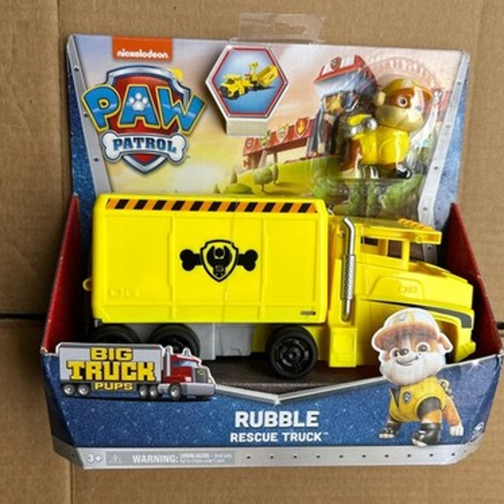 Paw Patrol Rubble Transforming Truck with Figure, Pack of 1