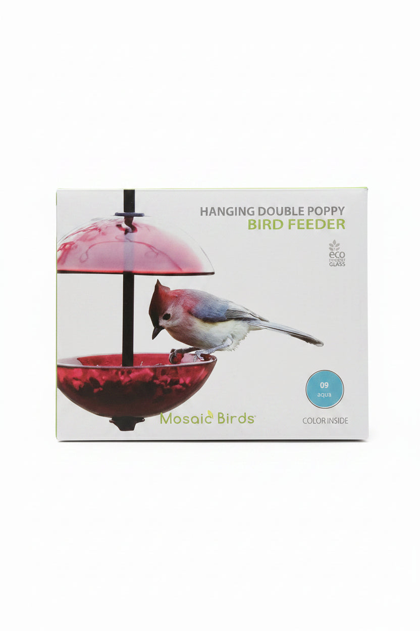 Mosaic Birds Double Poppy Feeder