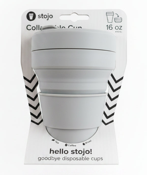 Stojo Collapsible 16oz Travel Cup in grey