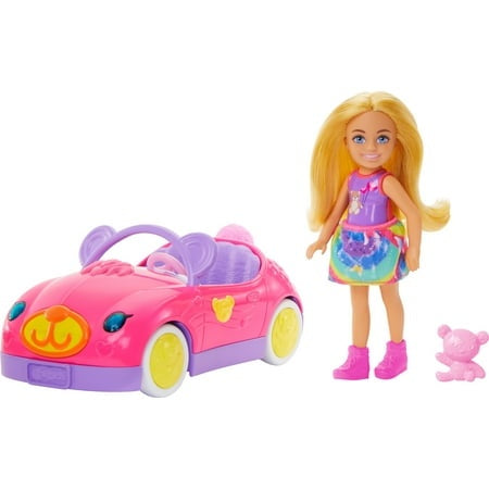 Barbie Chelsea Vehicle Set with Doll, Toy Car & Teddy