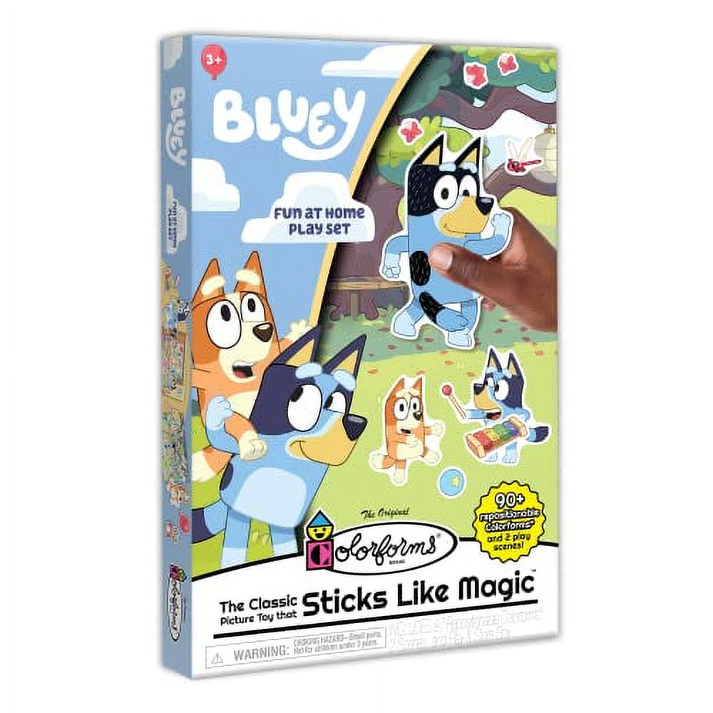 Colorforms Bluey Set - Repositionable Storytelling Imaginative Play Pieces