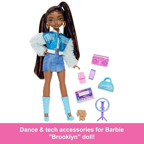 Barbie Brooklyn Fashion Doll with 8 Accessories