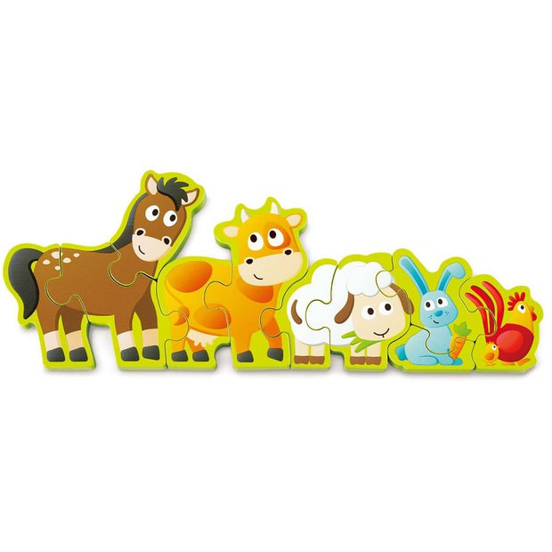 Hape Numbers & Farm Animals 10pc Wooden Puzzle, Ages 3+
