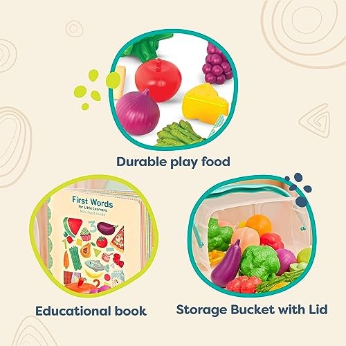 B. Toys Medium Food Bucket with Book includes 32 play pieces