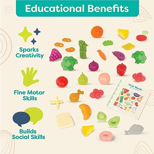 B. Toys Medium Food Bucket with Book includes 32 play pieces