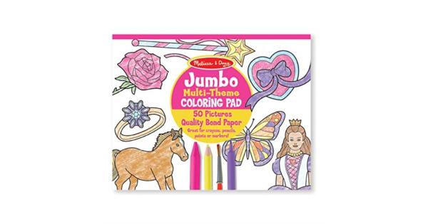 Melissa & Doug Jumbo Coloring Pad - Horses, Hearts, Flowers