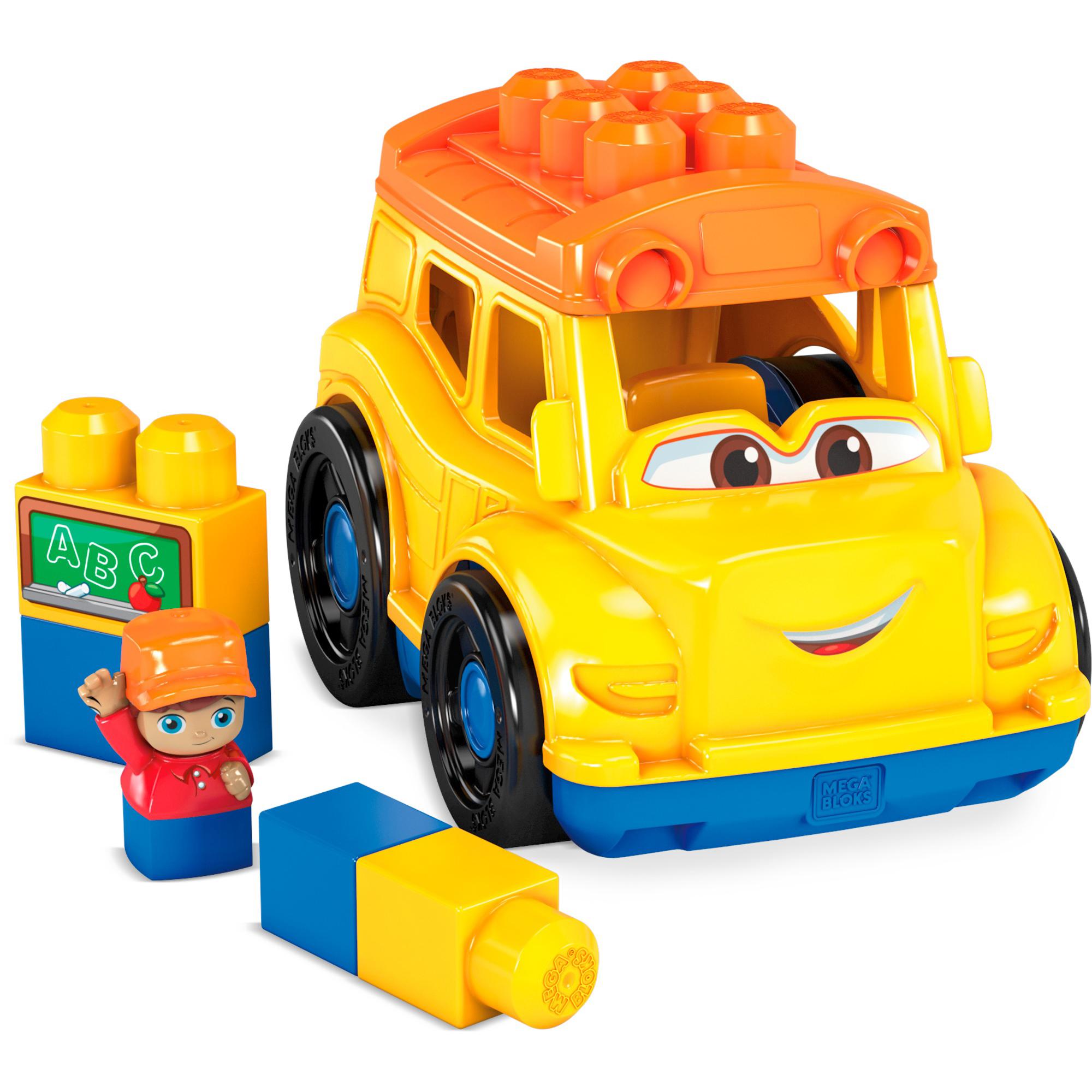 Mega Bloks Sonny School Bus Building Blocks for Toddlers