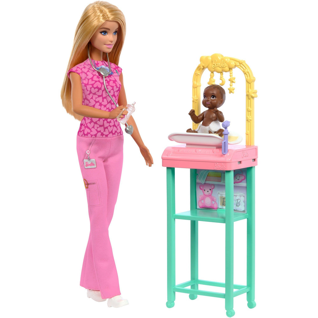 Barbie Baby Doctor Doll with Furniture & Accessories