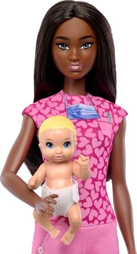 Barbie Baby Doctor Doll, 1 Baby, Furniture & Accessories