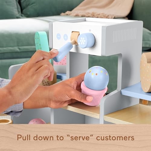 Fisher-Price Ice Cream Shop Playset, 18-Piece Wooden Toy