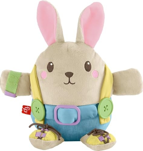 Fisher-Price Learn to Dress Bunny Plush for Toddlers