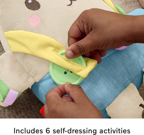 Fisher-Price Learn to Dress Bunny Plush for Toddlers