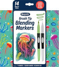 Crayola Brush Tip Blending Markers, 14 markers