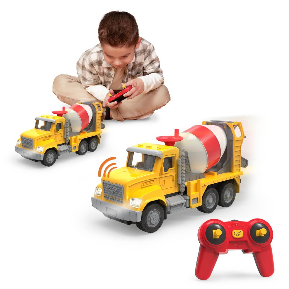 Battat Toy Cement Mixer Remote Control - Lights, Sounds, Movable Parts