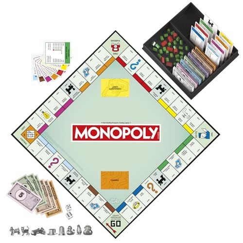 Monopoly Classic Board Game with Storage Tray