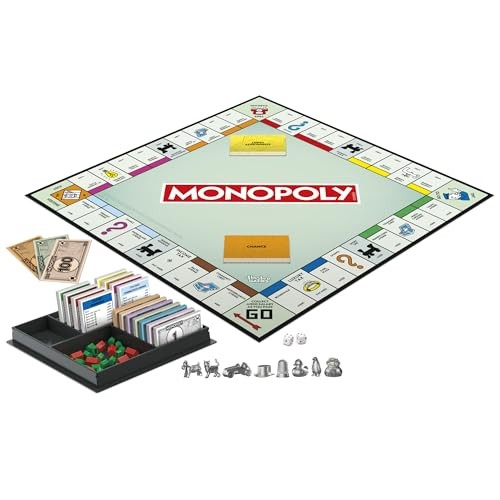 Monopoly Classic Board Game with Storage Tray