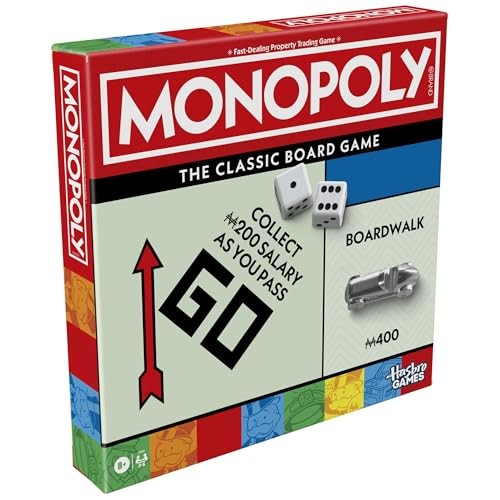 Monopoly Classic Board Game with Storage Tray