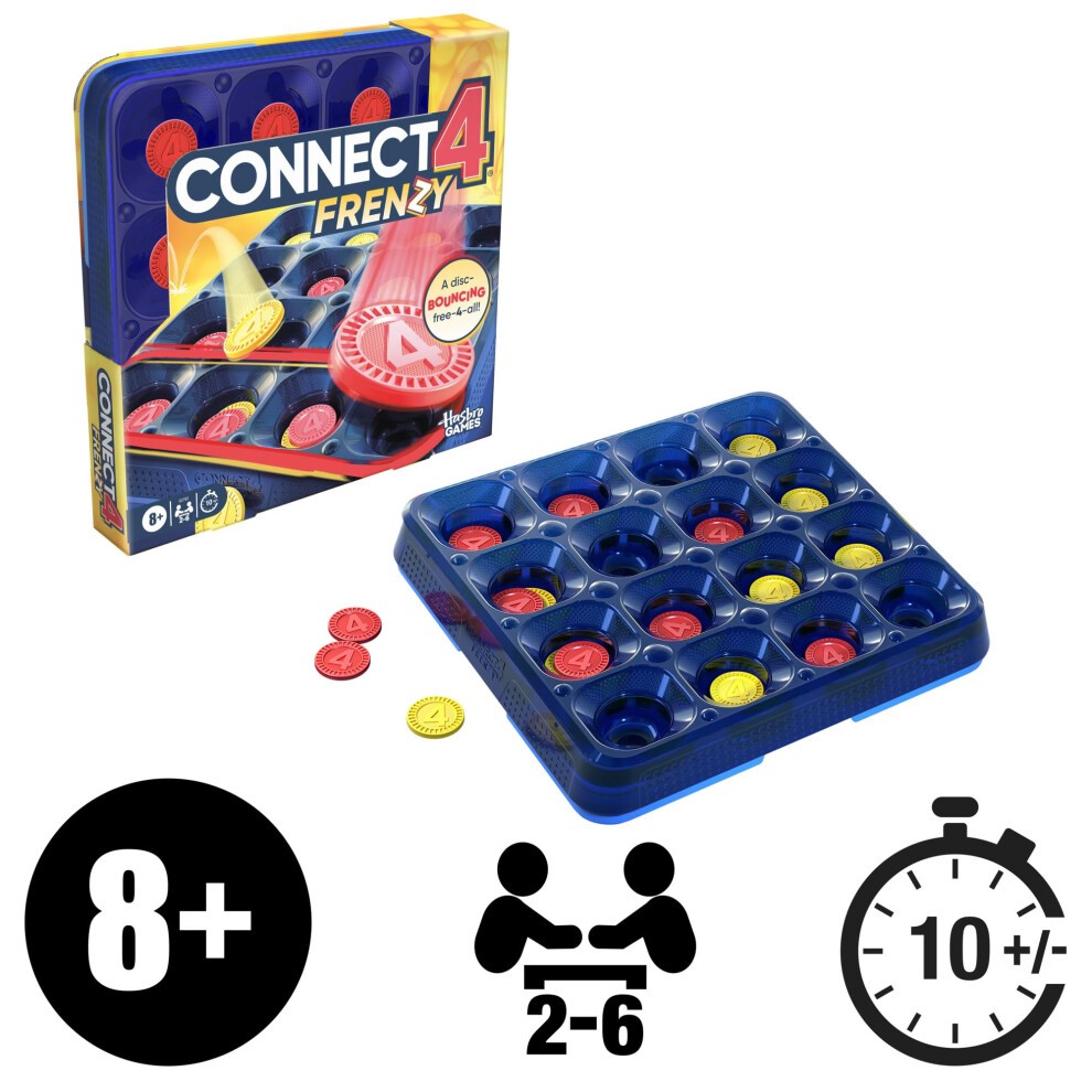 Hasbro Games Connect 4 Frenzy - Family Party Game, Ages 8+