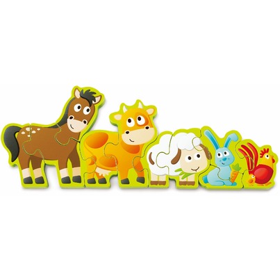Hape Numbers & Farm Animals 10pc Wooden Puzzle, Ages 3+