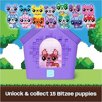 Bitzee Doghouse Interactive Toy, 15 Puppies, Digital Pet