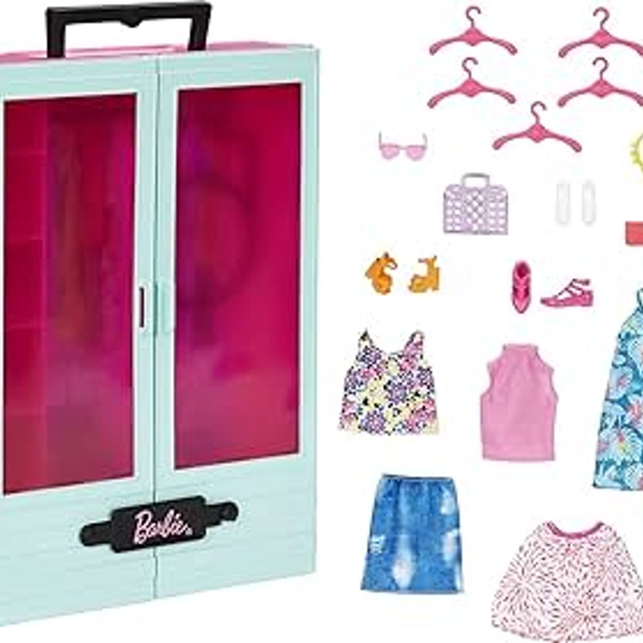 Barbie Closet Playset with 3 Outfits & Styling Accessories