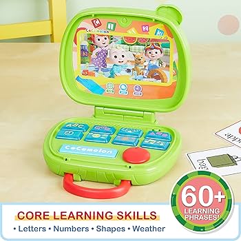 Just Play CoComelon Sing and Learn Laptop, 9.25" Interactive Toy