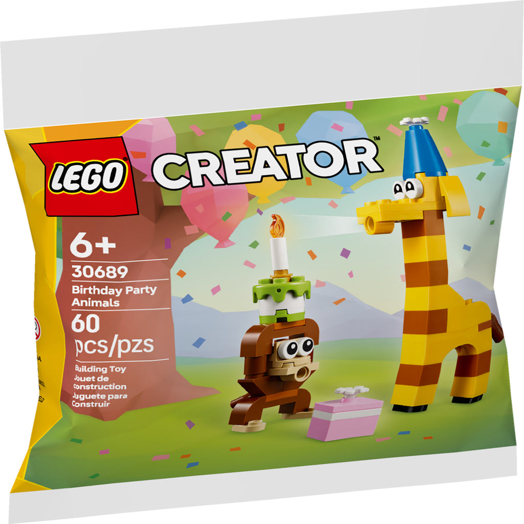 LEGO Birthday Party Animals Building Kit - Monkey, Giraffe 30689
