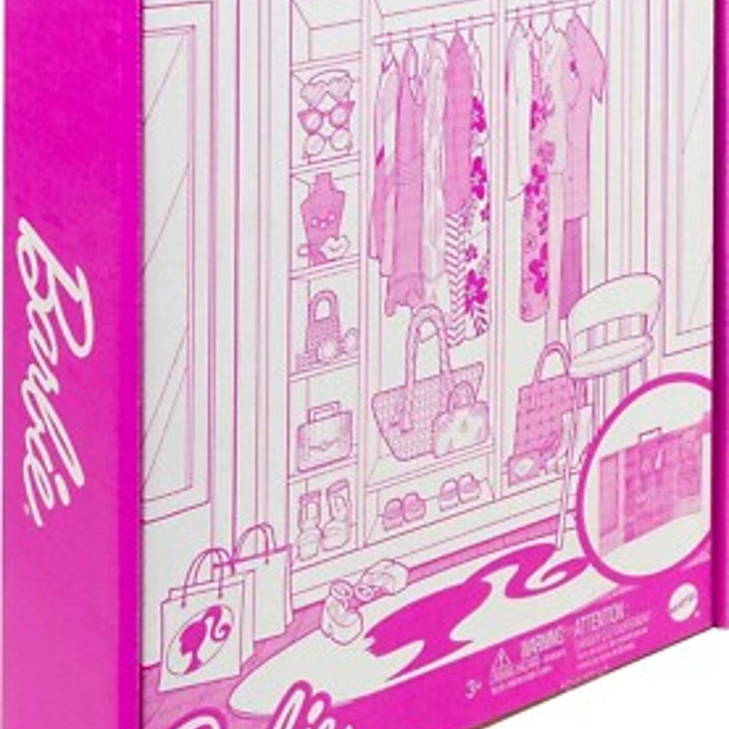 Barbie Closet Playset with 3 Outfits & Styling Accessories