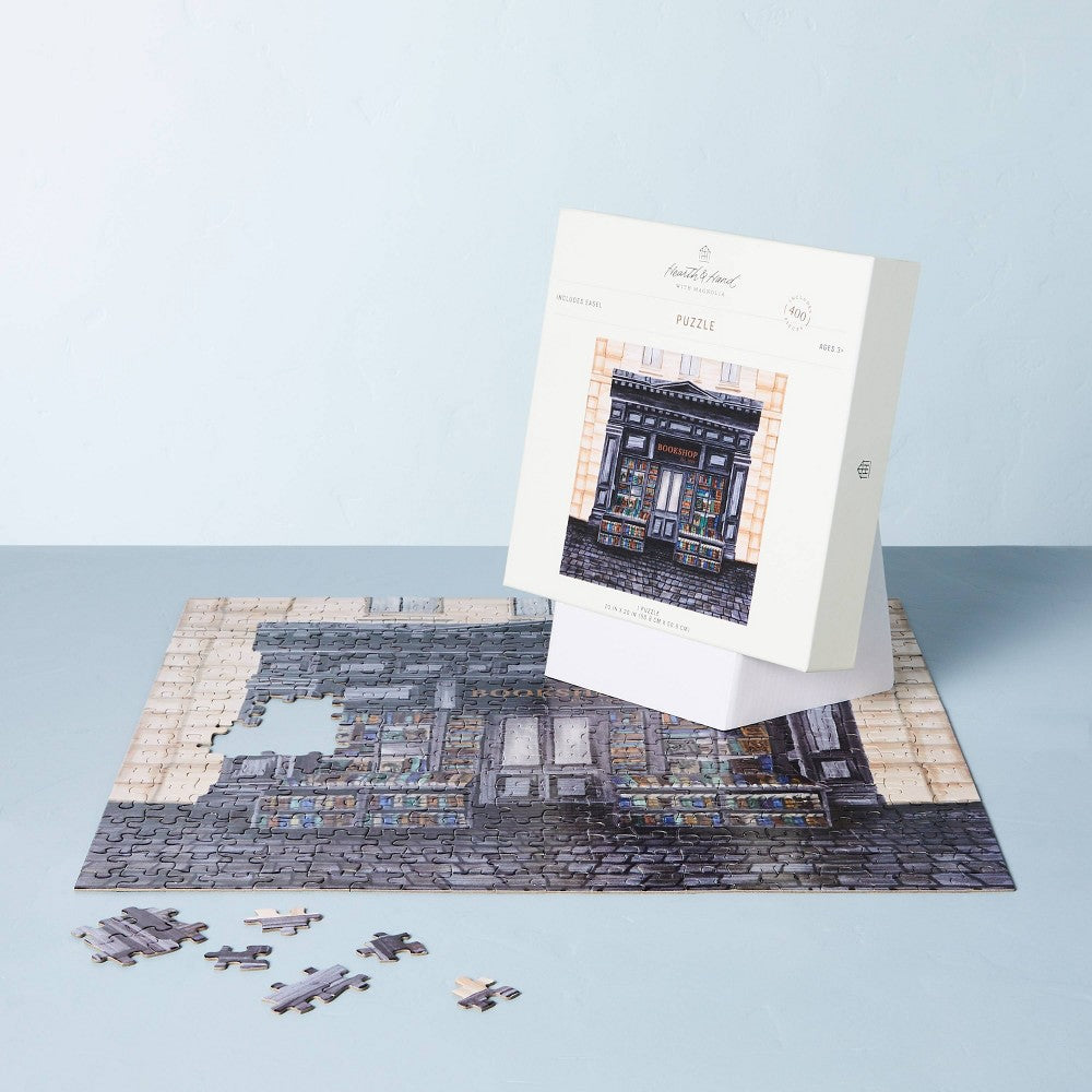 Hearth & Hand with Magnolia Bookshop Storefront 400pc Jigsaw Puzzle - slightly damaged box