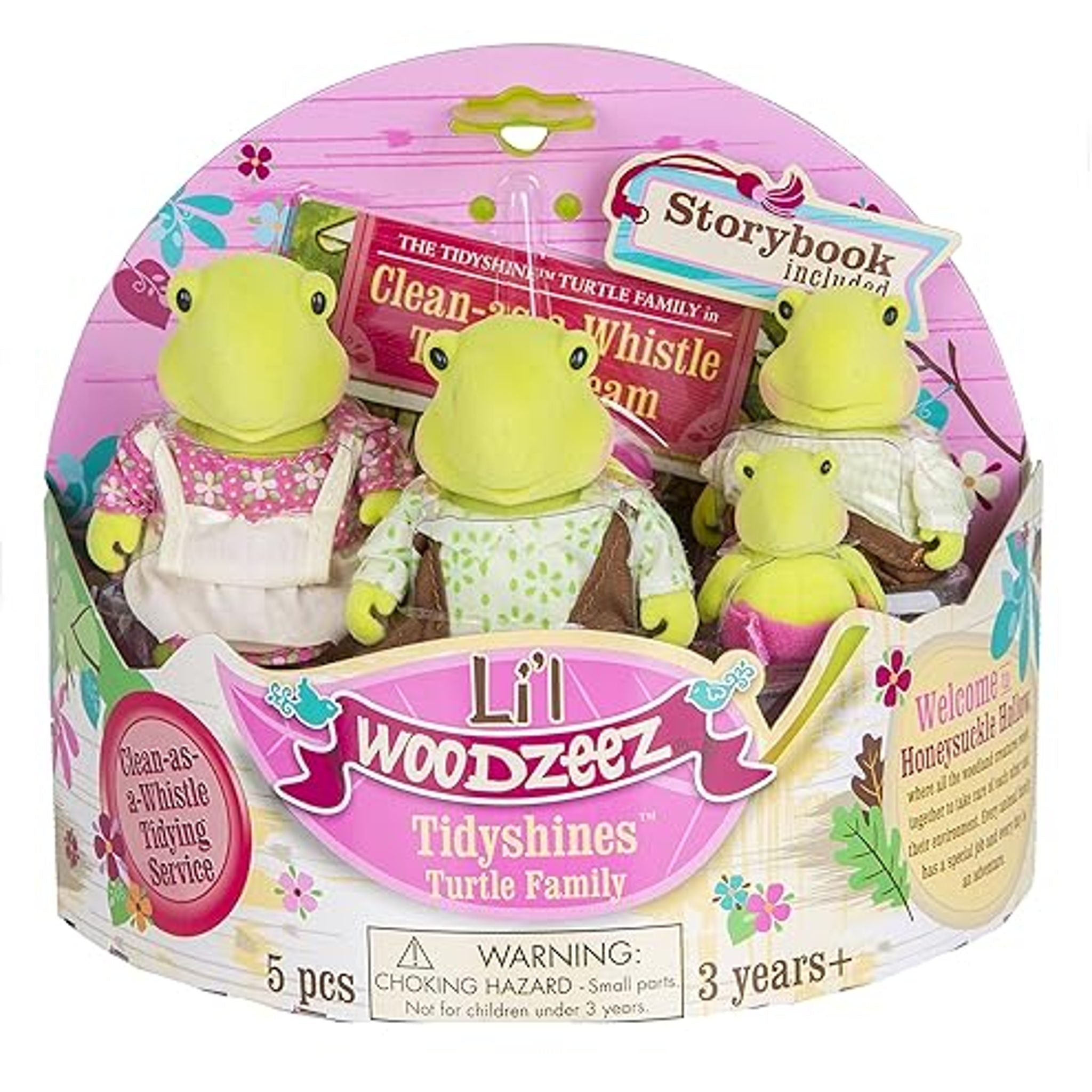 Li'L Woodzeez Tidyshine Turtles Family & Storybook Set
