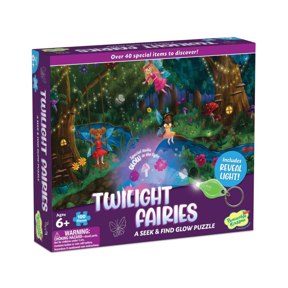 Peaceable Kingdom Twilight Fairies 100 Piece Glow Puzzle