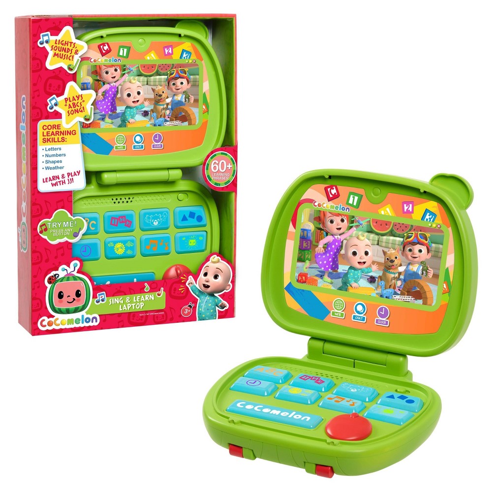 Just Play CoComelon Sing and Learn Laptop, 9.25" Interactive Toy