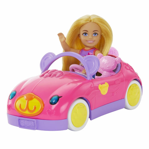 Barbie Chelsea Vehicle Set with Doll, Toy Car & Teddy