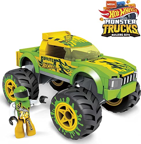 MEGA Hot Wheels Gunkster Monster Truck, 69 Pieces, Pack of 1