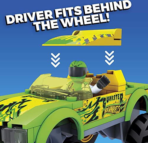 MEGA Hot Wheels Gunkster Monster Truck, 69 Pieces, Pack of 1