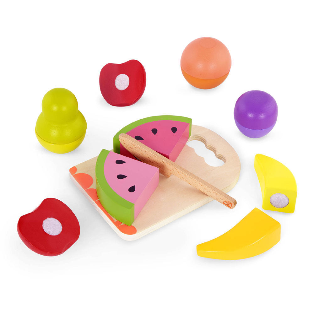 B. Toys 14 pc Wooden food set with Chopping board
