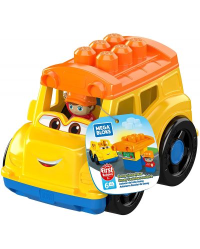 Mega Bloks Sonny School Bus Building Blocks for Toddlers