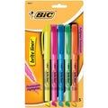 BIC Brite Liner Highlighter, 23 oz, Assorted Colors, 5 Count