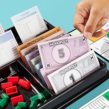 Monopoly Classic Board Game with Storage Tray