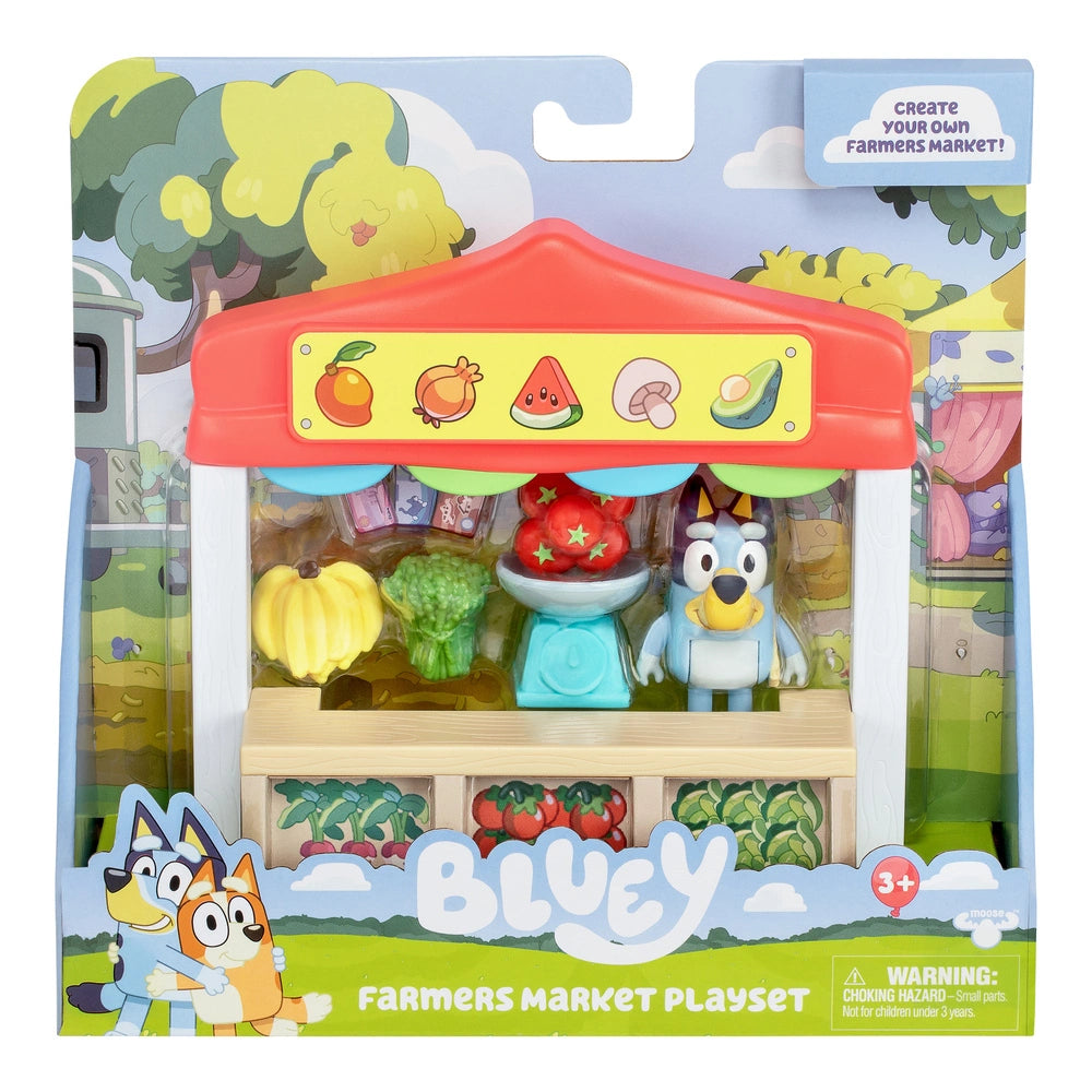 Bluey Toys Farmers Market Playset with Figure, One Size