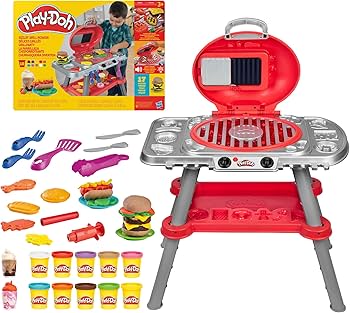 Play-Doh Sizzlin' Grill Playset, Lights & Sounds, 17 Accessories