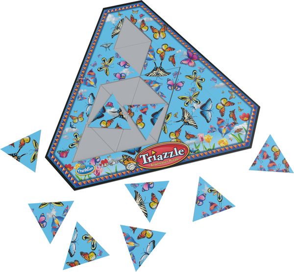 ThinkFun Triazzle Brainteaser Puzzle: Butterflies Picture-Matching