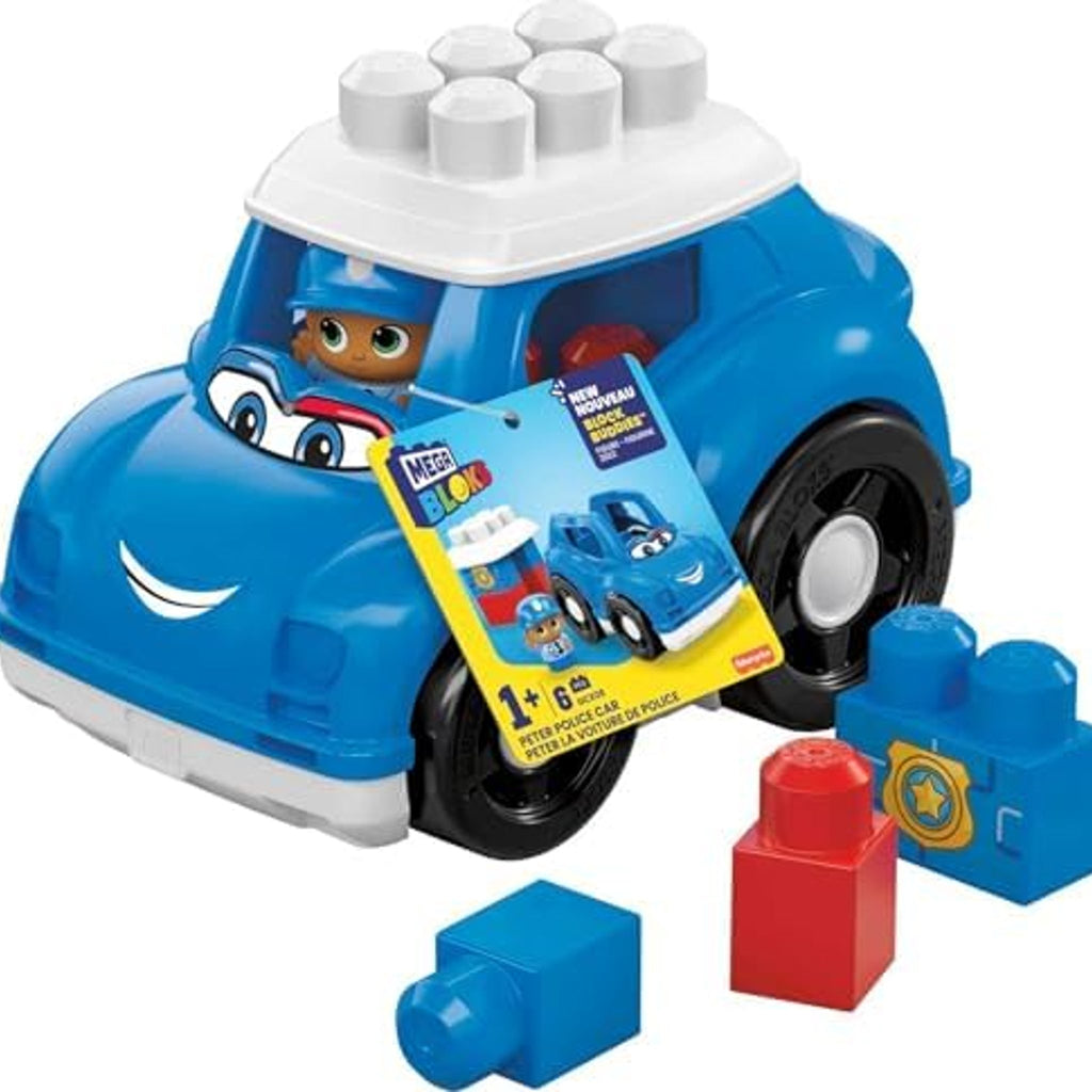 Mega Bloks Peter Police Car Building Blocks for Toddlers