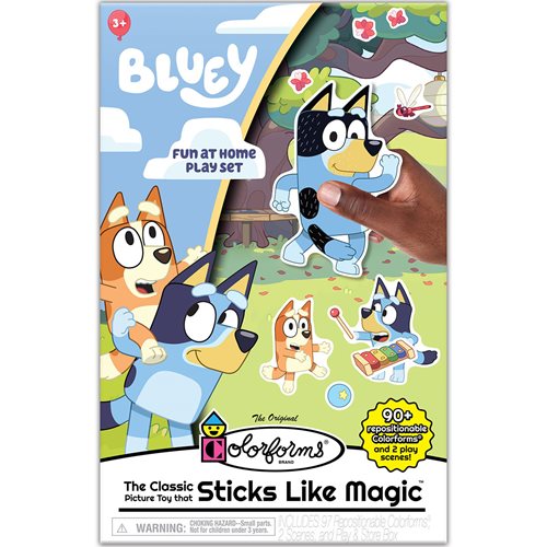 Colorforms Bluey Set - Repositionable Storytelling Imaginative Play Pieces