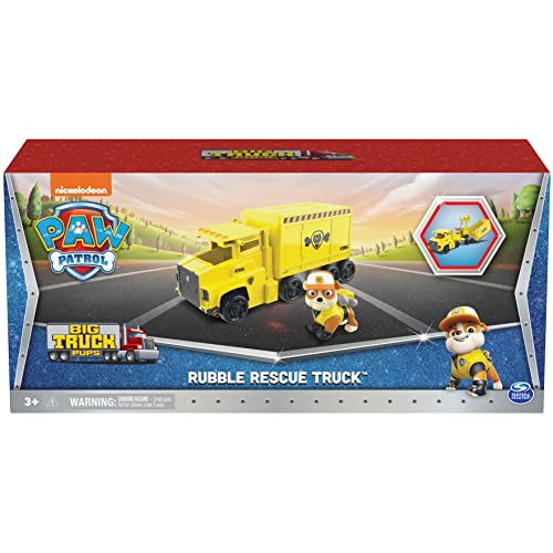 Paw Patrol Rubble Transforming Truck with Figure, Pack of 1