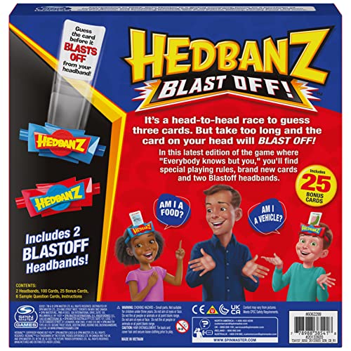Spin Master Spiele Hedbanz Blast Off! Family Guessing Game
