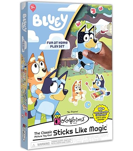 Colorforms Bluey Set - Repositionable Storytelling Imaginative Play Pieces