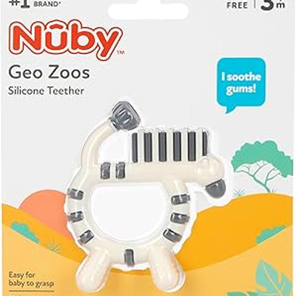 Nuby Zebra Geo Zoo Silicone Teethers