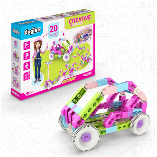Engino Maker Girl STEM 20-Model Engineering Set, Ages 7+