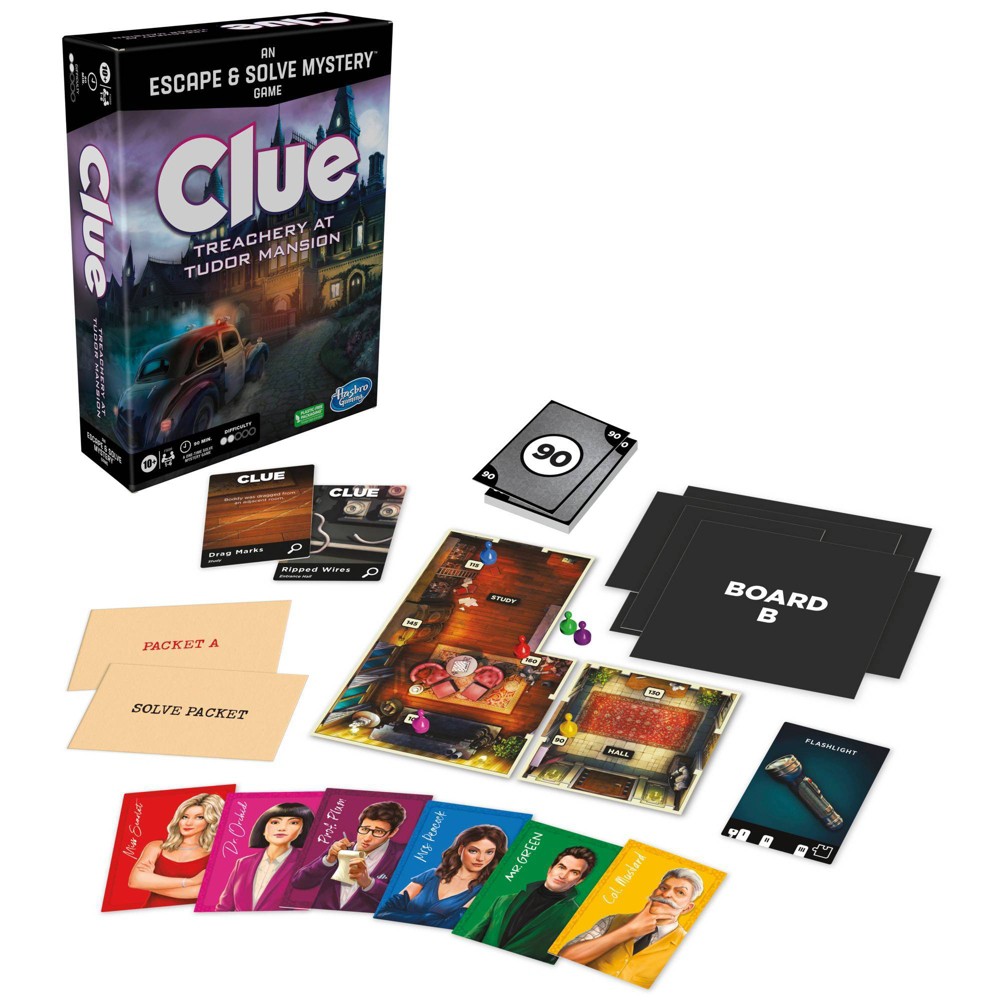 Alliance Entertainment Clue Escape Treachery at Tudor Mansion Board Game